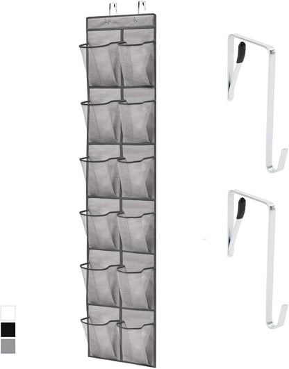 GORILLA GRIP Over the Door Shoe Organizer, 12 Large Breathable Mesh Pockets by GorillaGrip