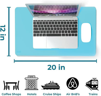 BLACK+DECKER Small Travel Desk Mat, Office Desk Pad, Computer Mat, Laptop Pad - Image 6