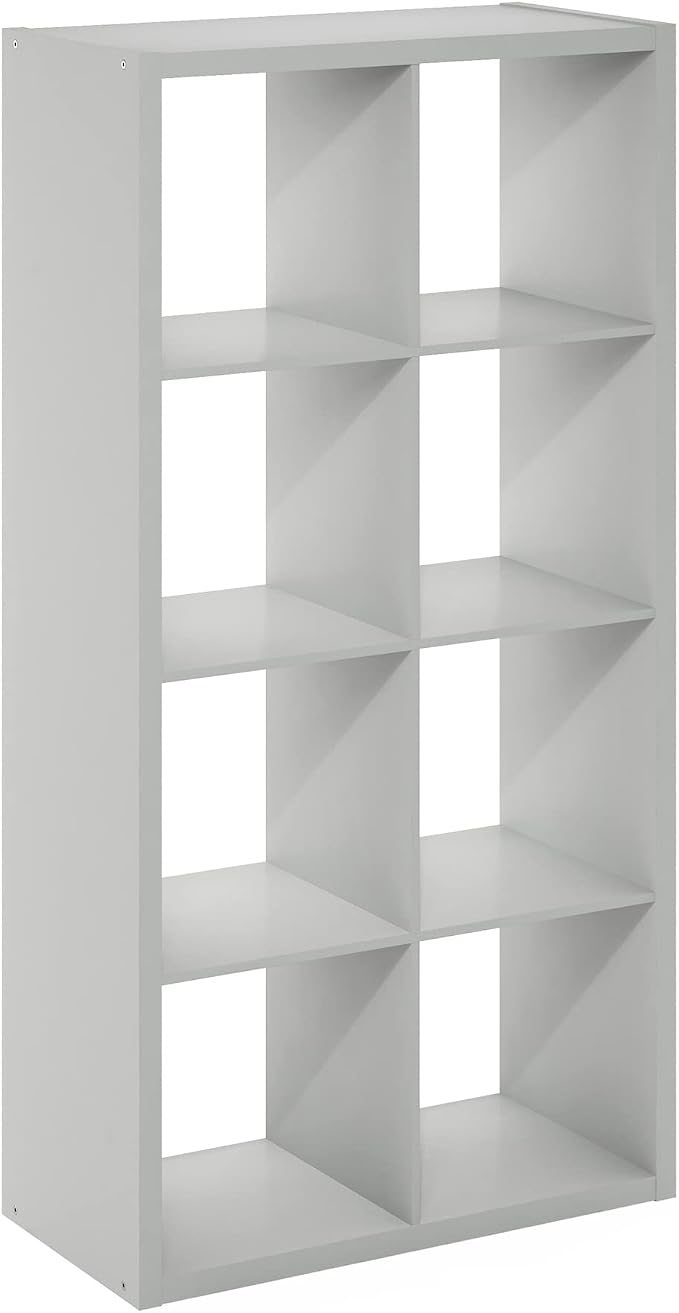 Furinno Cubicle Open Back Decorative Cube Storage Organizer, Light Grey | 14.6" - Image 10