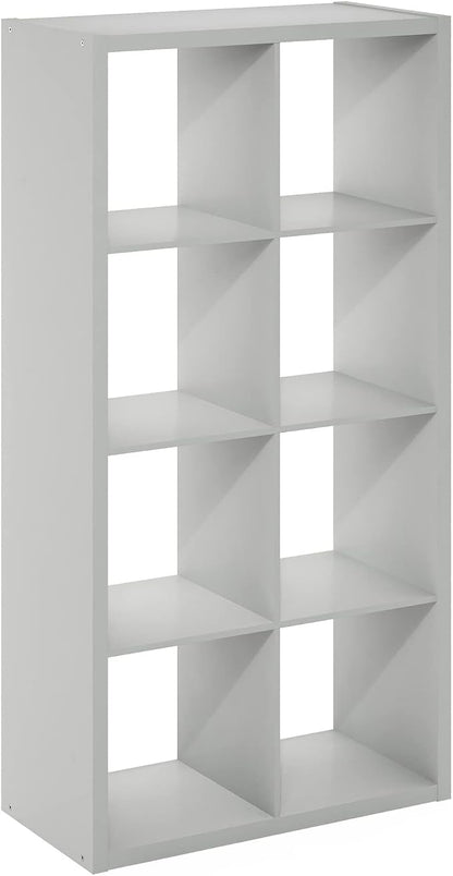 Furinno Cubicle Open Back Decorative Cube Storage Organizer, Light Grey | 14.6" - Image 10