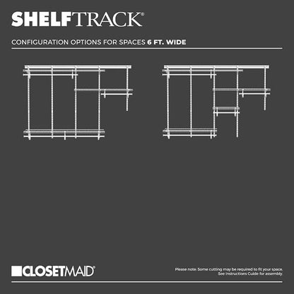 ClosetMaid ShelfTrack Wire Closet Organizer System, Adjustable from 5 to 8 Ft. - Image 5