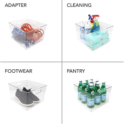 Isaac Jacobs 3-Pack XL Clear Storage Bins - Image 4