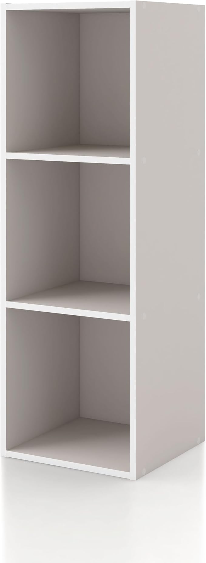 Homes: Inside + Out Apexa 3-Cube Storage Organizer Shelves, Stackable Wood by HOMESInsideOut