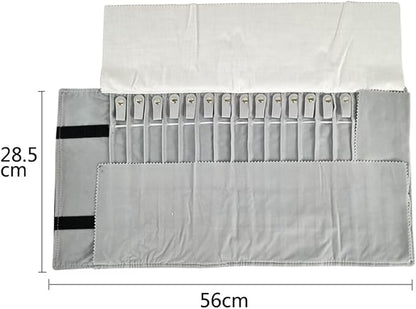 Portable Jewelry Roll Untangled Secure Necklace Travel Storage Bag Displays - Image 8