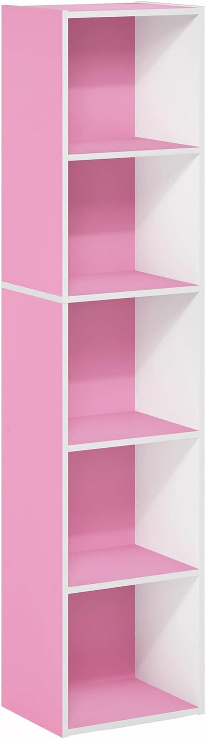 Furinno PASIR Book Shelf, 5-Tier Modern Bookshelf, Open Shelves Bookcase 9 x 12 - Image 6
