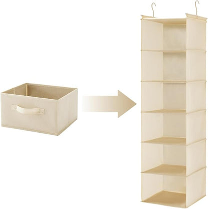 Hanging Shelf Closet Storage Organizer Removable Drawers ，Hanging Storage - Image 7