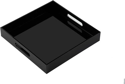 Glossy Black Acrylic Serving Tray by KEVLANG