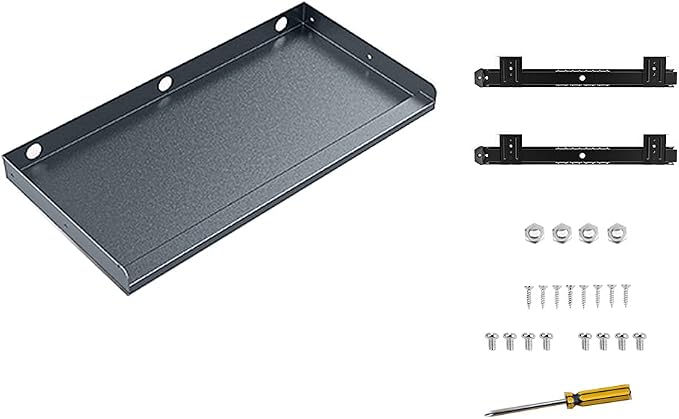 Keyboard Tray Under Desk Heavy-Duty Metal Slide-Out Platform Drawer Tray - Image 6