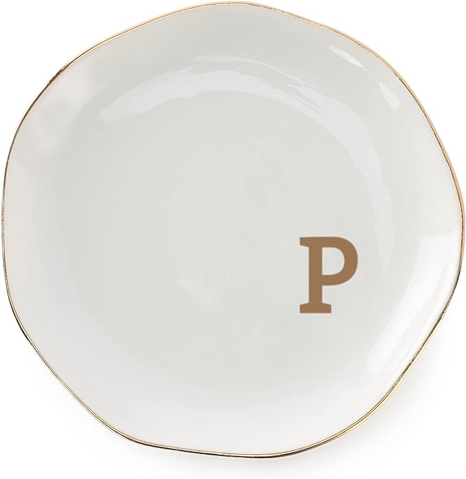 Initials Ring Dish Jewery Tray by VINCOMIC