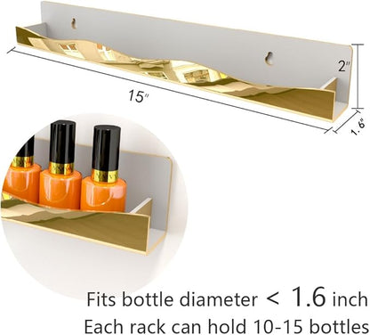 YMVV Wall-Mounted Nail Polish Organizer Rack - Image 2
