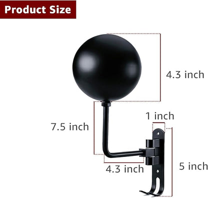 Metal Motorcycle Helmet Holder, 180° Rotating Wall Mounted Helmet Rack - Image 2
