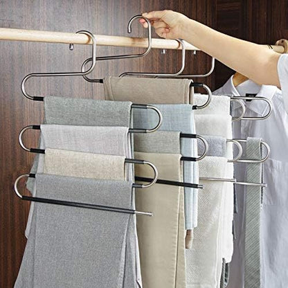 devesanter Hangers Space Save Non-Slip 6 Pack S-Shape Clothes Hangers Stainless - Image 6