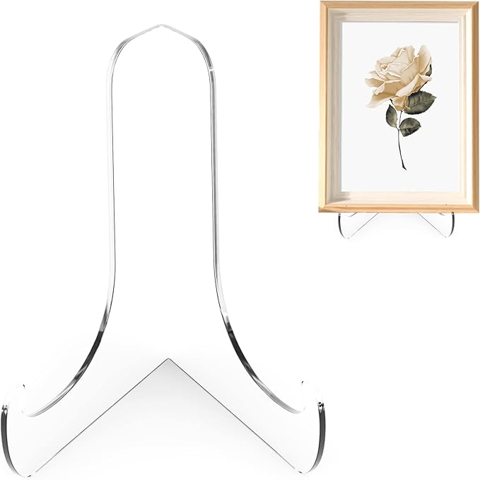 Boloyo 60-Degree Angle Acrylic Plate Display Stand, 3 Inch 2PC Clear Acrylic by BoloyoAcrylicDisplayEasel