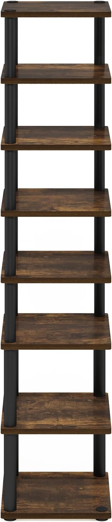Furinno Turn-N-Tube Vertical Shoe Rack, 8-Tier Narrow Shoe Organizer, Free - Image 7