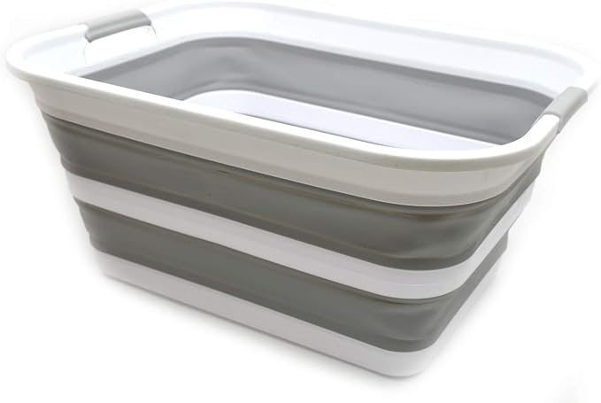 SAMMART 42L Collapsible Plastic Laundry Basket by SAMMART