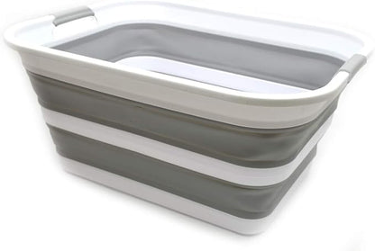 SAMMART 42L Collapsible Plastic Laundry Basket by SAMMART