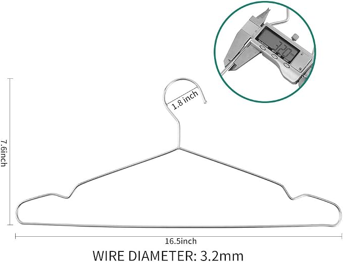 Metal Hangers Clothing Heavy Duty - Image 2