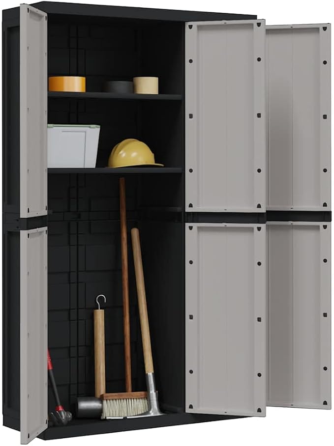 Outdoor Storage Cabinet, Large Polypropylene Tool Organizer - Image 4