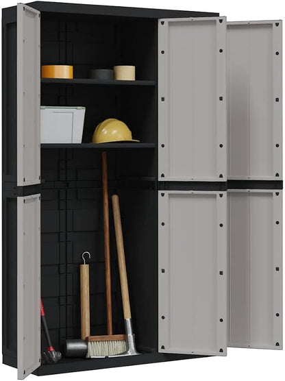 Outdoor Storage Cabinet, Large Polypropylene Tool Organizer - Image 4