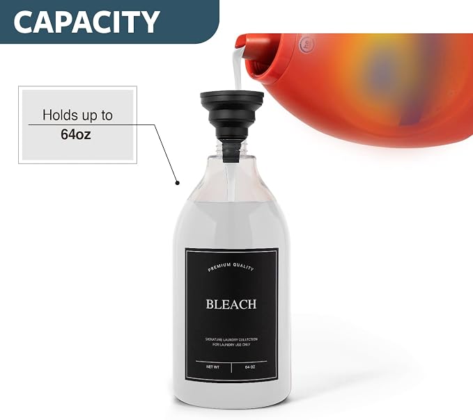 Calindiana Modern Farmhouse Bleach Liquid Laundry Detergent Dispenser - Image 4