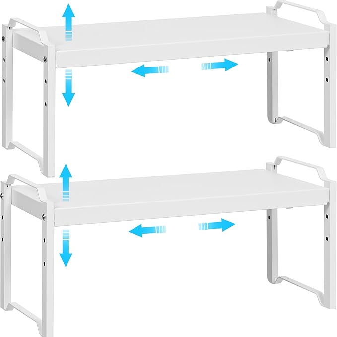 2 Pack Stackable Expandable Shelves by X-cosrack