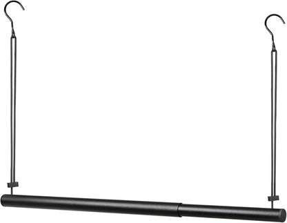 BaiNong Adjustable Closet Hanging Rod 17-30" Black Closet Rod Extender | Heavy by BaiNong