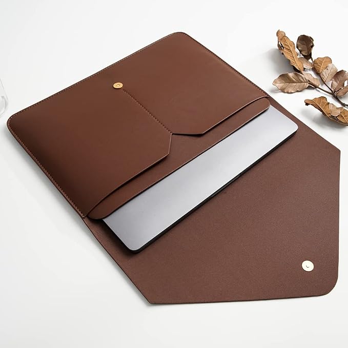 PU Leather Laptop Sleeve 13 Inch Compatible - Image 3