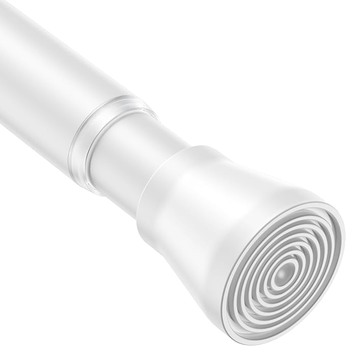 AIZESI White 1pcs Adjustable Spring Curtain Rods by AIZESITENSIONROD