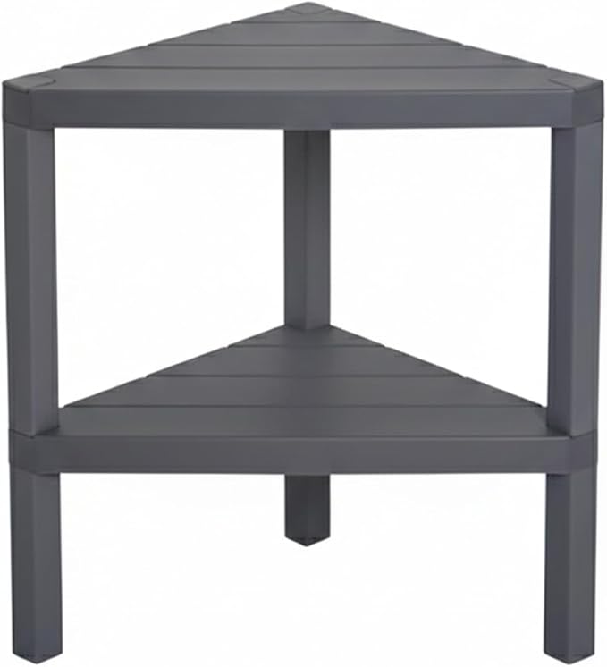 Honey-Can-Do 2-Tier Plastic Corner Storage Shelf, kitchen or office - Image 3