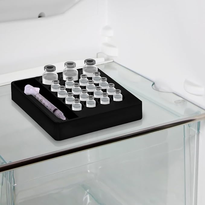 Vial Organizer for Refrigerator Use | Home Vial Organizer Tray for Peptide– - Image 3
