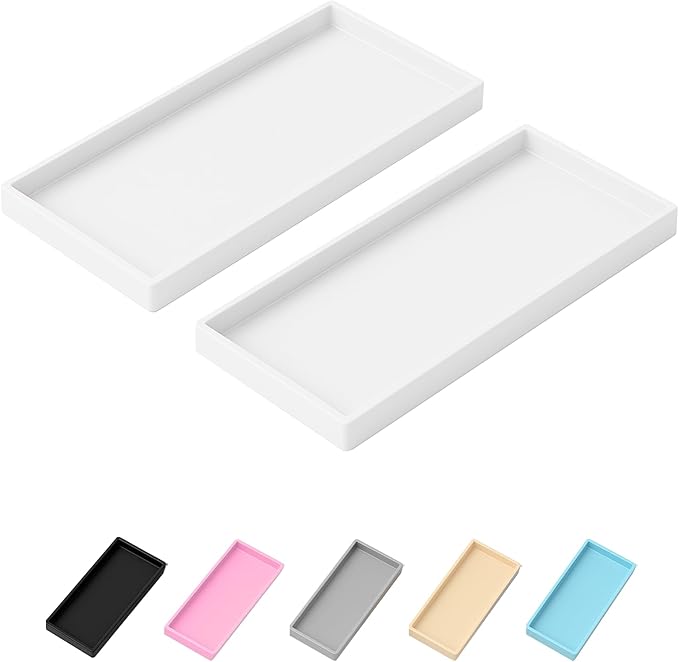 Vanity and Bathroom Tray, 7.7" ABS Countertop Organizer, Waterproof Vanity Tray by Unknown