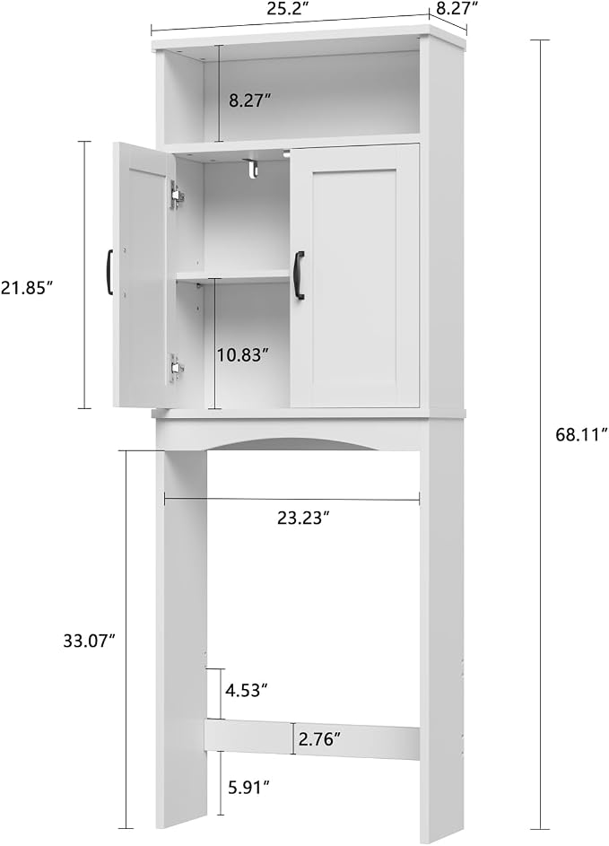 Over The Toilet Storage Cabinet, Over Toilet Bathroom Organizer - Image 2