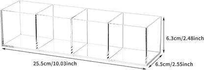 dedoot Acrylic Drawer Organizer 4-Section Clear Plastic Makeup Organizer - Image 3