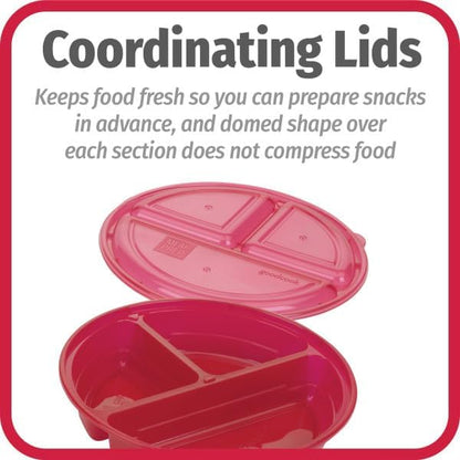 GoodCook Meal Prep Containers Set Microwave & Dishwasher-Safe Round Food - Image 5
