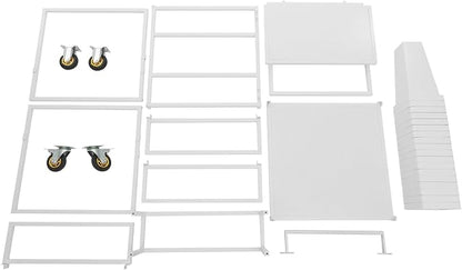 Flower Display Stand Cart With 18 Buckets Plant Rack Storage Organizer with - Image 6