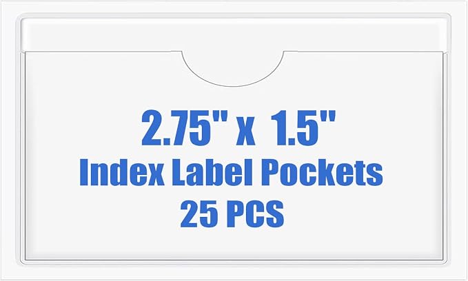 Origin-Joy 25 PCS Self-Adhesive Index Label Pockets by Origin-Joy