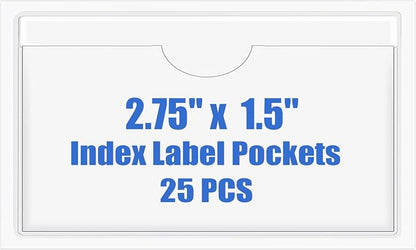Origin-Joy 25 PCS Self-Adhesive Index Label Pockets by Origin-Joy