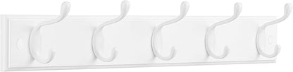 SONGMICS Wall-Mounted Coat Rack, Hook Rack, 5 Dual Metal Hooks, by SONGMICSbySONGMICSHOME