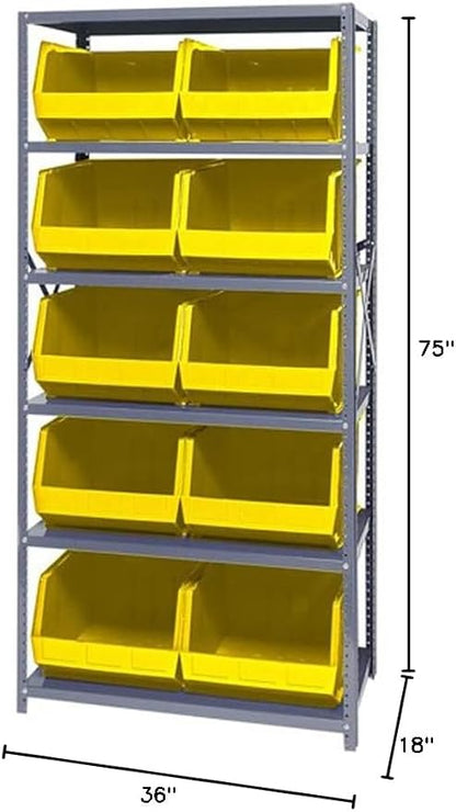 Quantum Storage Systems QSBU-270YL Giant Open Hopper Steel Shelving System - Image 2