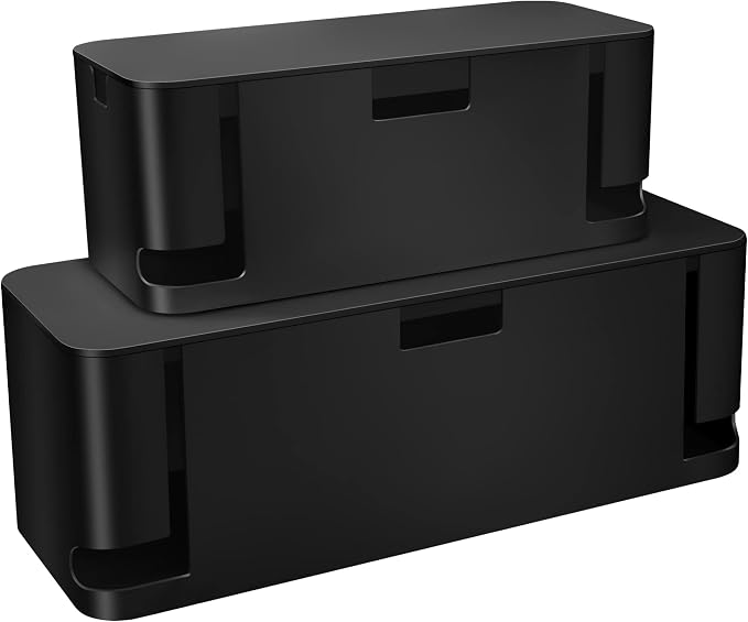 ZhiYo Cable Management Box Black, Cord Hider Box to Conceal Power Strips on by ZhiYo
