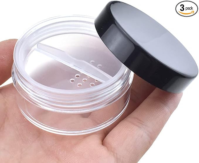 HAHIYO 3Pcs 20ml/0.68oz Plastic Empty Travel Compact Case Makeup Cosmetic Jar by HAHIYO