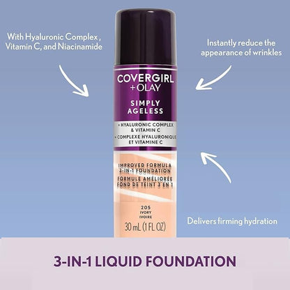 COVERGIRL & Olay Simply Ageless 3-in-1 Liquid Foundation, Matte Finish - Image 2