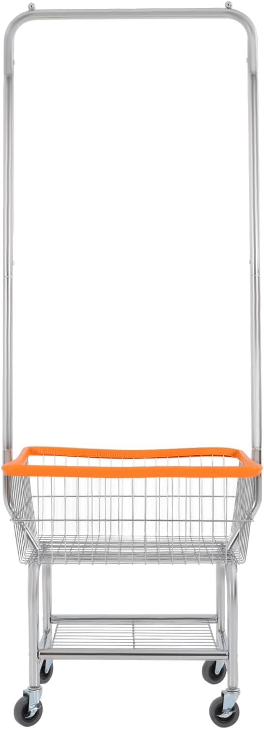 Laundry Cart, Steel Wire Laundry Cart, Laundry Basket - Image 6