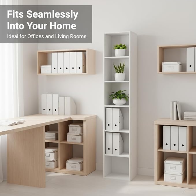 Wooden 6 Cube Storage Organizer, 6 Tier Storage Cubes Storage Display Cubby - Image 5