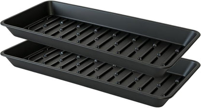 2 Pack Plastic Plant Tray Saucer Rectangular 23 24 Inch, Plant Trays Saucers by Afrine