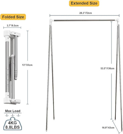 Portable Garment Rack, Folding Clothes Rack, Collapsible Clothing Rack - Image 9