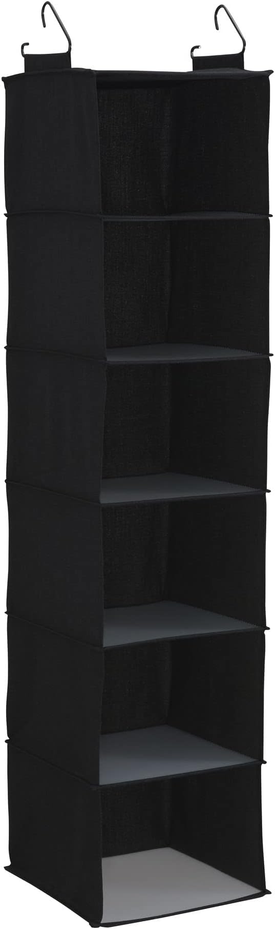 Household Essentials Black 6 Shelf Hanging Closet Organizer Shelf by HouseholdEssentials