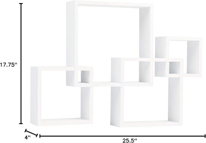 Danya B BR1023WH Decorative Wall Mount Floating Intersecting Cube Accent Wall - Image 2
