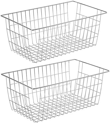 Wire Storage Baskets Freezer Organizing Bins Pantry Food Storage Organizer by blitzlabs