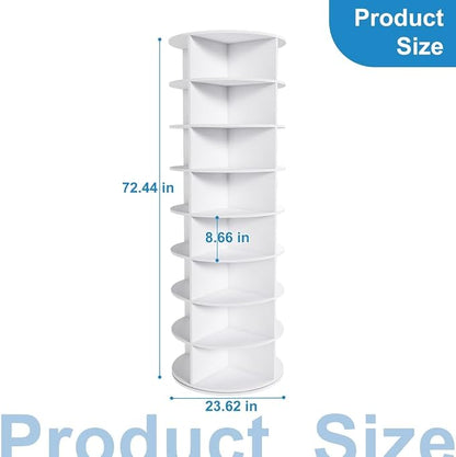 Shoe Organizer 8-Tier Spinning Shoe Rack - Image 2